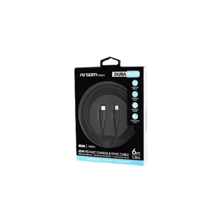 CABLE ARGOM TIPO C A TIPO C CARGA RAPIDA 3.3A 65W