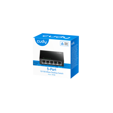 SWITCH CUDY 5P 10/100MBPS METAL