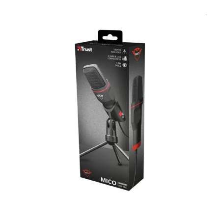 MICROFONO MICO TRUST GXT 212 USB y 3.5MM CON TRIPO