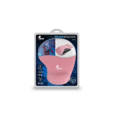 MOUSE PAD XTECH DE GEL CON SOPORTE ROSADO