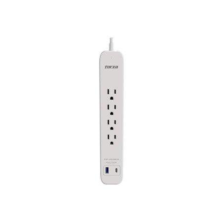 REGLETA FORZA 1625W 4T + USB A + USBC 110V/220V